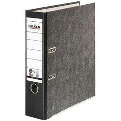 Falken Ordner DIN A4 80 mm Schwarz 2 Ringe 80024136 Pappkarton Wolkenmarmor Produktbild