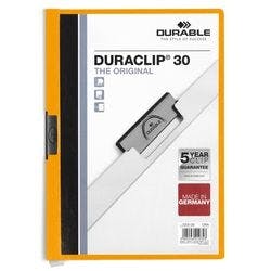 DURABLE Duraclip Klemmmappe 30 Blatt DIN A4 Orange Produktbild