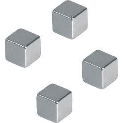 Franken Neodymium Quadratisch Magnete Silber 3 kg Tragfähigkeit 10 mm 4 Stück Produktbild