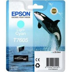 Epson T7605 Original Tintenpatrone C13T76054010 Hell Cyan Produktbild