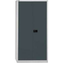 Bisley Flügeltürenschrank Stahl 3 Fachböden abschließbar 914 x 400 x 1.950 mm Anthrazit, Hellgrau Produktbild