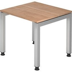 Hammerbacher Höhenverstellbar Schreibtisch Rechteckig Walnuss 4 Füße 800 (B) x 680 (H) mm Holz Produktbild
