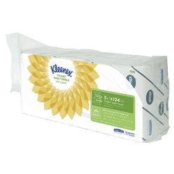 Kleenex Ultra Falthandtücher V-falz Weiß 2-lagig K7979 5 Stück à 124 Blatt Produktbild