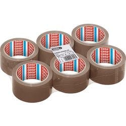 tesa Verpackungsklebeband tesapack Universal Braun 50 mm (B) x 66 m (L) PP (Polypropylen) 4089 6 Rollen Produktbild