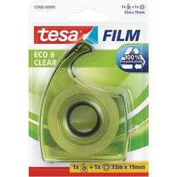 TESA Klebebandabroller Eco and Clear Transparent 19 mm (B) x 33 m (L) PP (Polypropylen), PS (Polystyrol) 57968-00000-01 Produktbild