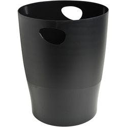 Exacompta Papierkorb Classic Schwarz 15L Polypropylen 26,3 x 26,3 x 33,5 cm Produktbild