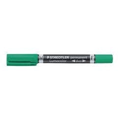 STAEDTLER Lumocolor Duo  Permanentmarker Mittel Rundspitze 0,6 - 1,5 mm Grün Produktbild