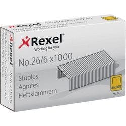 Rexel No.56 Heftklammern 26/6 ACCO6131 Verzinkter Stahl Silber 1000 Heftklammern Produktbild