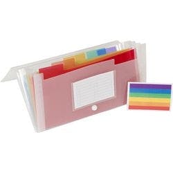 Exacompta Fächermappe Blanko PP (Polypropylen) 7-teilig Farbig sortiert Kristall 7 Fächer 26 (B) x 3 (T) x 14 (H) cm Produktbild