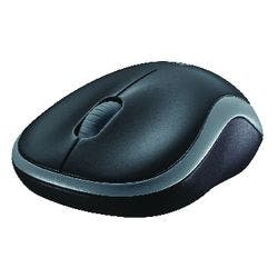 Logitech Kabellose Ergonomische Maus Beidhändig M185 Blau, Schwarz Produktbild
