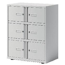 Bisley Essentials Lodge Stahl Aktenschrank 6 Schübe Abschließbar 800 x 470 x 1.000 mm Verkehrsweiß Produktbild