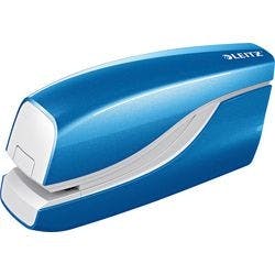 Leitz NeXXt WOW Elektrisches Heftgerät 5566 Halbstreifen 10 Blatt Blau E1 Kunststoff, Metall Produktbild