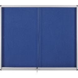 Bi-Office Exhibit Indoor Abschließbarer Schaukasten Nicht magnetisch 12 x A4 96,7 (B) x 92,6 (H) cm Blau Produktbild