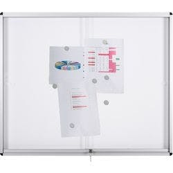 Bi-Office Exhibit Indoor Abschließbarer Schaukasten Magnetisch 18 x A4 132,4 (B) x 96,7 (H) cm Weiß Produktbild