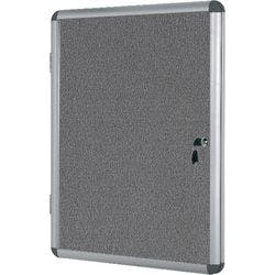Bi-Office Enclore Indoor Abschließbarer Schaukasten Nicht magnetisch 9 x A4 72 (B) x 98,1 (H) cm Grau Produktbild