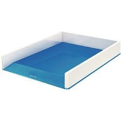 Leitz WOW Briefablage Duo Colour DIN A4 Weiß, Blau 26,7 x 33,6 x 4,9 cm Produktbild
