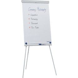 FRANKEN X-tra!Line Magnetisches Flipchart EL-FC20 Höhenverstellbar 68 x 105 cm Mit Dreibeinstativ und Stiftablage Hellgrau Produktbild