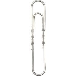 Viking Büroklammern Gewellt 50 mm Silber Metall, Zink 100 Stück Produktbild