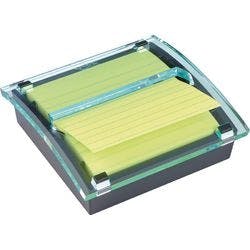 Post-it Sticky Z-Notes Spender 101 x 101 mm Super Sticky CR2016 Schwarz, Transparent 90 Blatt Produktbild