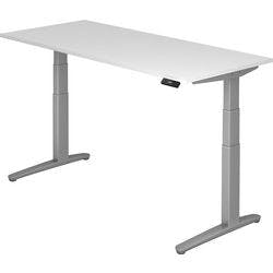 Hammerbacher Elektrisch Höhenverstellbar Sitz-Stehschreibtisch Rechteckig Holz Silber T-Fuß 1.800 x 800 x 720 mm Produktbild