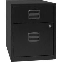 Bisley Home Mobiler Beistellschrank PFA Home Schwarz 413 x 400 x 528 mm Produktbild