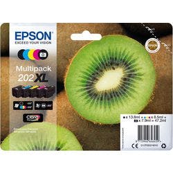 Epson 202XL Original Tintenpatrone C13T02G74010 Schwarz, Fotoschwarz, Cyan, Magenta, Gelb Multipack 5 Stück Produktbild