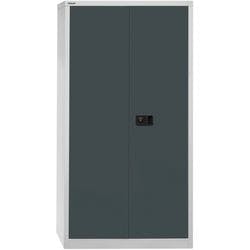 Bisley Flügeltürenschrank Stahl 3 Fachböden abschließbar 914 x 400 x 1.806 mm Anthrazit, Hellgrau Produktbild