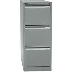 Bisley Aktenschrank A4BS3E 3 Schübe Silber 413 x 622 x 1.016 mm Produktbild
