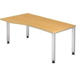 Hammerbacher Höhenverstellbar Schreibtisch Freiform Buche 4 Füße 800 (B) x 685 (H) mm Holz Produktbild