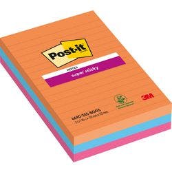 Post-it Bangkok Haftnotizen 101 x 152 mm Farbig sortiert Rechteckig Liniert 3 Stück à 90 Blatt Produktbild