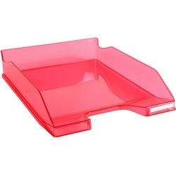 Exacompta Briefablage Combo 2 Classic Polystyrol Transparent Rot 25,5 x 34,7 x 6,5 cm Produktbild