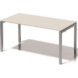 Bisley Cito Höhenverstellbar Schreibtisch Hellgrau 4 Metallfüße 1.600 (B) x 800 (T) x 740 (H) mm MFC (Melaminbeschichtete Spanplatte), Stahl Produktbild