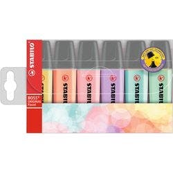 STABILO BOSS ORIGINAL Textmarker Farbig sortiert Mittel Keilspitze 2 - 5 mm 6 Stück Produktbild