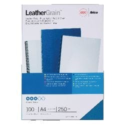 GBC Einbanddeckel A4 LeatherGrain 250 g/m² Blau 100 Stück Produktbild