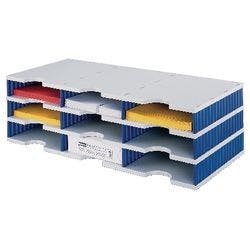 Styro Sortiersystem Grundeinheit Styrodoc® DIN C4 Grau, Blau 72,3 x 33,1 x 22,3 cm Produktbild