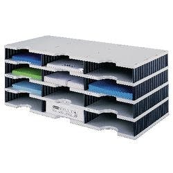 Styro Sortiersystem Grundeinheit Styrodoc DIN C4 Grau, Schwarz 72,3 x 33,1 x 29,3 cm Produktbild