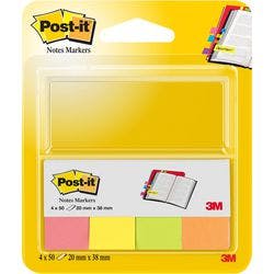 Post-it Haftmarker Rechteckig 2 x 3,8 cm Farbig sortiert Page Marker 50 Streifen Produktbild