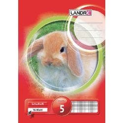 LANDRÉ Schulheft DIN A5 Kariert Rot 100050071 16 Blatt Produktbild