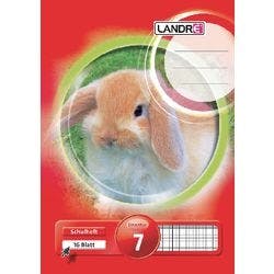 LANDRÉ Schulheft DIN A5 Kariert Rot 100050073 16 Blatt Produktbild