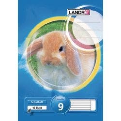 LANDRÉ Schulheft Blau Liniert DIN A5 16 Blatt Produktbild