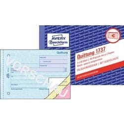 AVERY Zweckform Quittungsformulare 1737 DIN A6 quer Perforiert N/A 40 Blatt Produktbild