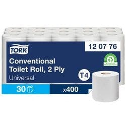 Tork Universal Recycled Toilettenpapier T4 2-lagig 120776 30 Rollen à 400 Blatt Produktbild