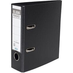 ELBA Rado Plast Ordner DIN A5 75 mm Schwarz 2 Ringe 100022641 Pappkarton, PP (Polypropylen) Hochformat Produktbild