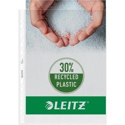 Leitz Prospekthüllen DIN A4 Genarbt Transparent 90 Mikron PP (Polypropylen) Oben 11 Löcher 4790 100 Stück Produktbild