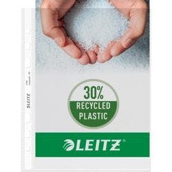Leitz Prospekthüllen DIN A5 Genarbt Transparent 80 Mikron PP (Polypropylen) Oben 6 Löcher 4795 100 Stück Produktbild