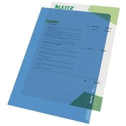 Leitz Standard Sichthüllen DIN A4 Blau PP (Polypropylen) 130 Mikron 100 Stück Produktbild