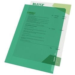 Leitz Standard Sichthüllen DIN A4 Grün PP (Polypropylen) 130 Mikron 100 Stück Produktbild