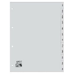 Hetzel Register 25658481 DIN A4 Grau 12-teilig Perforiert Kunststoff Jan - Dez Produktbild