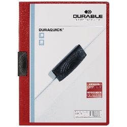 DURABLE Duraclip Klemmmappe 20 Blatt DIN A4 Rot Produktbild