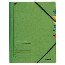 Leitz Ordnungsmappe DIN A4 Grün Karton Mit 7 Fächern 24,5 x 32 cm Produktbild
